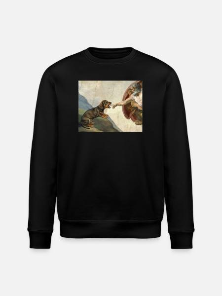 Mème de Chien Dieu Main Teckel - Sweat bio ROLLER Stanley/Stella Unisexe - noir