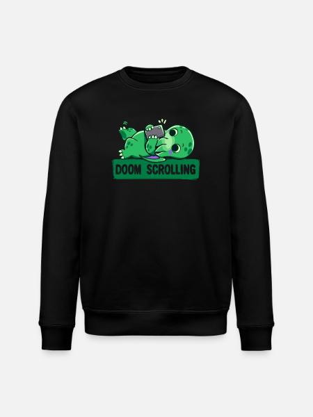 Doom Scrolling - Stanley/Stella ROLLER Unisex Organic Sweatshirt - black