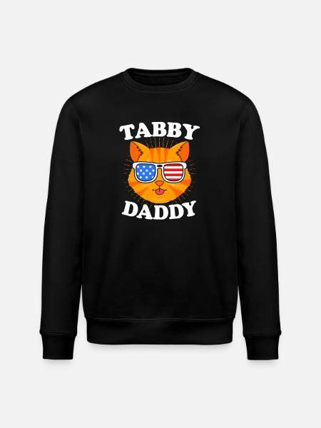 tabby cat - Stanley/Stella ROLLER Unisex Organic Sweatshirt - black