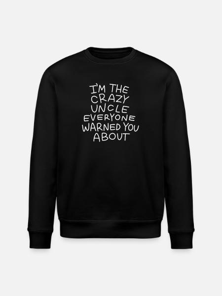 Crazy Uncle - Stanley/Stella ROLLER Unisex Organic Sweatshirt - black