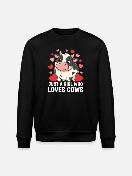 Kuhliebe Mädchen & Kühe - Stanley/Stella Unisex Bio-Sweatshirt ROLLER - Schwarz