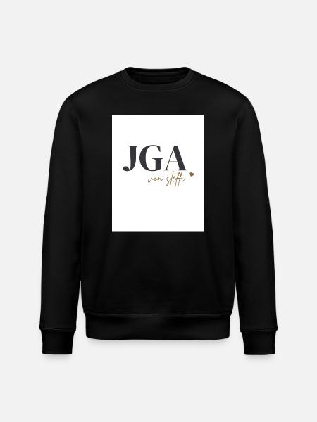 Schwarz_Gold_Minimalistisch_Modern_Junggesellen - Stanley/Stella ROLLER Unisex Organic Sweatshirt - black