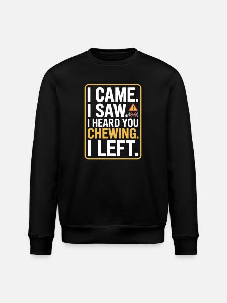 Kaugeräusche Chewing Essgeräusche Schmatzen Kauen - Stanley/Stella Unisex Bio-Sweatshirt ROLLER - Schwarz