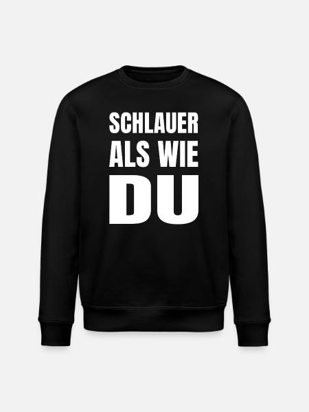 SCHLAUER ALS WIE DU - Stanley/Stella Unisex Bio-Sweatshirt ROLLER - Schwarz
