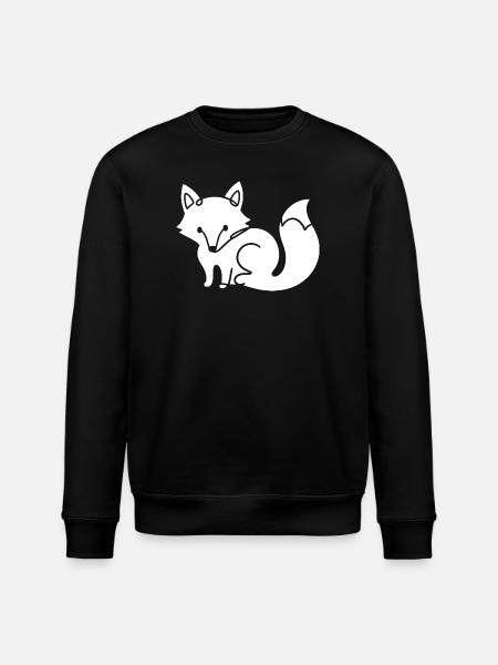 Fuchs Silhouette – Waldtier Minimal Motiv - Stanley/Stella Unisex Bio-Sweatshirt ROLLER - Schwarz