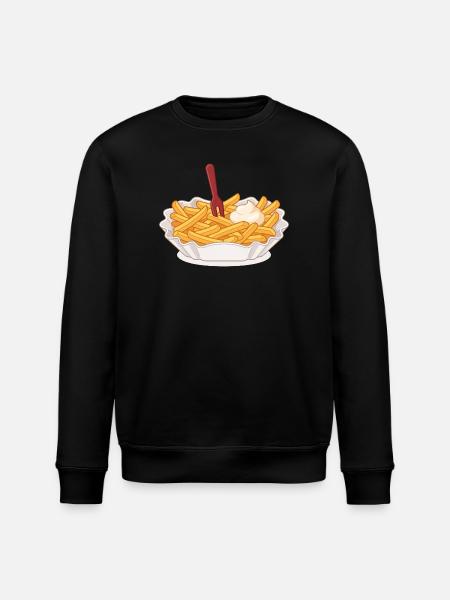 pommes - Stanley/Stella Unisex Bio-Sweatshirt ROLLER - Schwarz