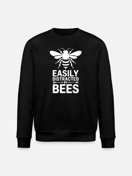 Bee Sayings Bee Funny Bee Gift - Stanley/Stella ROLLER Unisex Organic Sweatshirt - black