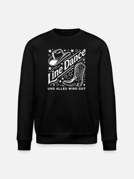 Line Dance Western Hut Stiefel Sterne - Stanley/Stella Unisex Bio-Sweatshirt ROLLER - Schwarz