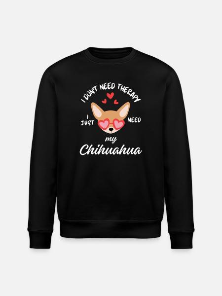Chihuahua Therapy Dog - Stanley/Stella ROLLER Unisex Organic Sweatshirt - black