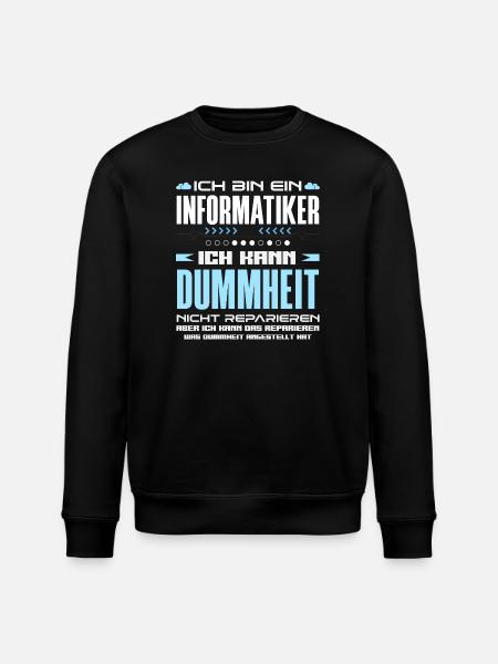 Informatiker Dummheit Reparieren - Stanley/Stella Unisex Bio-Sweatshirt ROLLER - Schwarz