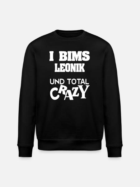 Leonik als Crazy - Stanley/Stella Unisex Bio-Sweatshirt ROLLER - Schwarz