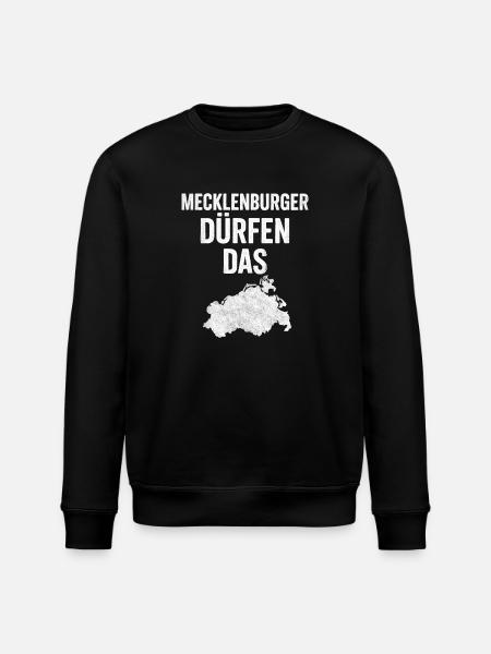 Mecklenburg Dürfen Das - Stanley/Stella Unisex Bio-Sweatshirt ROLLER - Schwarz