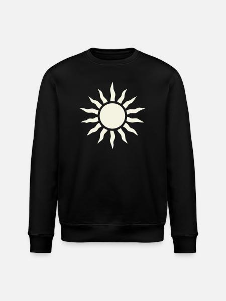 Sun with ray frame - Stanley/Stella ROLLER Unisex Organic Sweatshirt - black