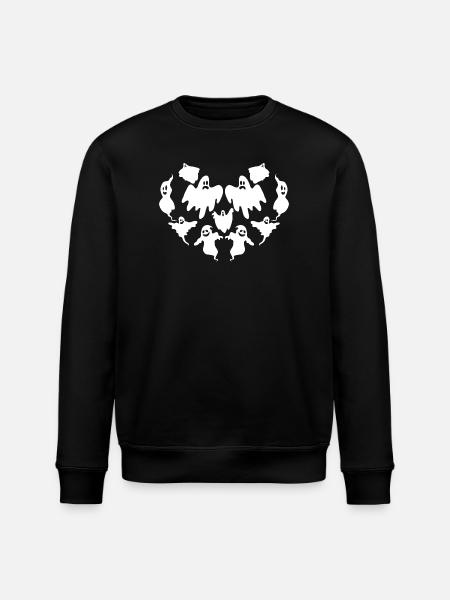 Halloween Heart Ghost - Stanley/Stella Unisex Bio-Sweatshirt ROLLER - Schwarz