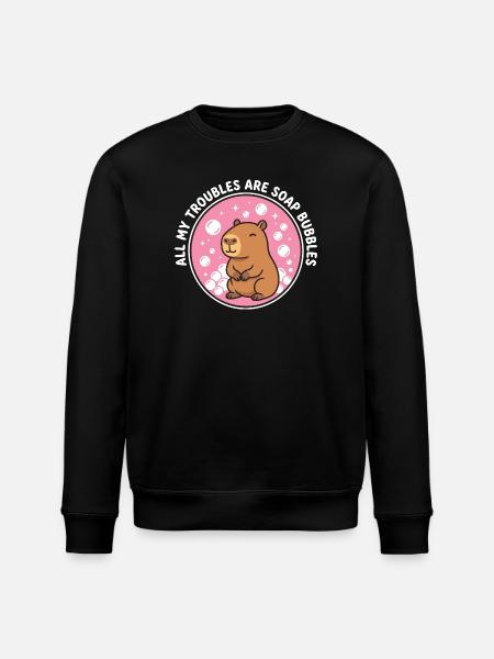 All My Troubles Are Soap Bubbles - Stanley/Stella Unisex Bio-Sweatshirt ROLLER - Schwarz