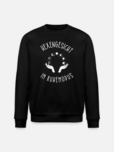 Halloween Hexengesicht im Ruhemodus - Stanley/Stella Unisex Bio-Sweatshirt ROLLER - Schwarz