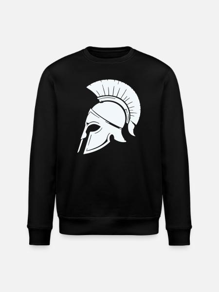 Spartan Helmet Guard Graphic Blue - Stanley/Stella ROLLER Unisex Organic Sweatshirt - black