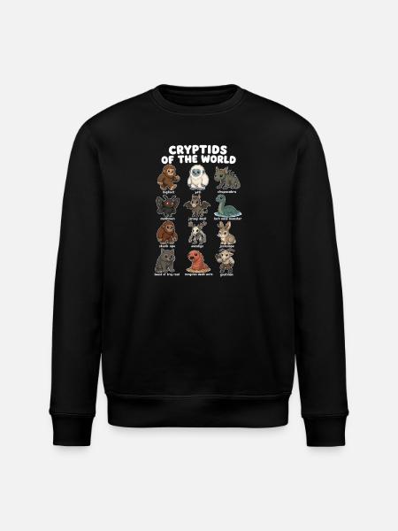 Les Cryptides du Monde Mignons - Sweat bio ROLLER Stanley/Stella Unisexe - noir