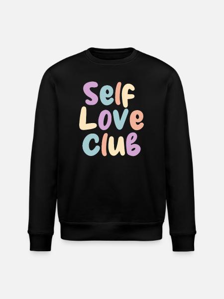 Self Love Club Pastel Print - Stanley/Stella ROLLER Unisex Organic Sweatshirt - black