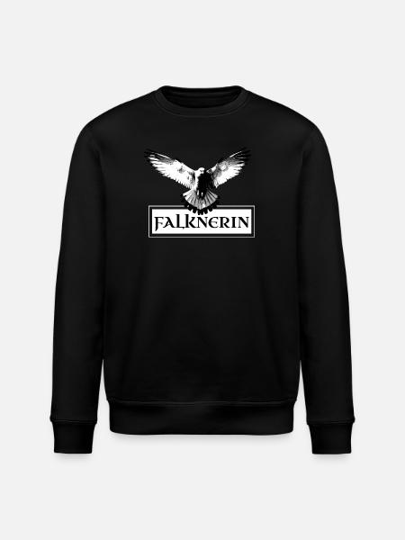 Falconer Eagle Falcon Falconry Sign - Stanley/Stella ROLLER Unisex Organic Sweatshirt - black