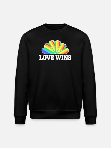 Love Wins - Rainbow Statement Design - Sweat bio ROLLER Stanley/Stella Unisexe - noir