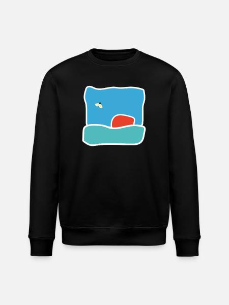 Midge in flight – flying insect - Stanley/Stella ROLLER Unisex Organic Sweatshirt - black