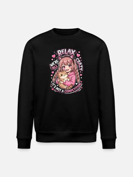 Relax We're All Crazy Competition - Stanley/Stella ROLLER Unisex Organic Sweatshirt - black