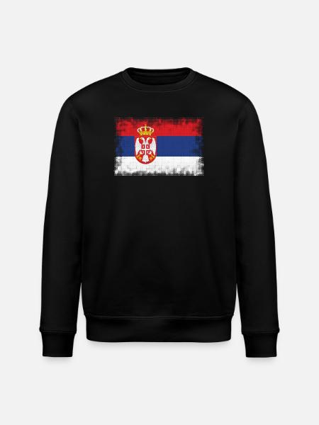 Country Serbia - Stanley/Stella ROLLER Unisex Organic Sweatshirt - black