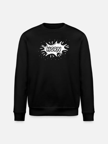 Horn as a gift - Stanley/Stella ROLLER Unisex Organic Sweatshirt - black