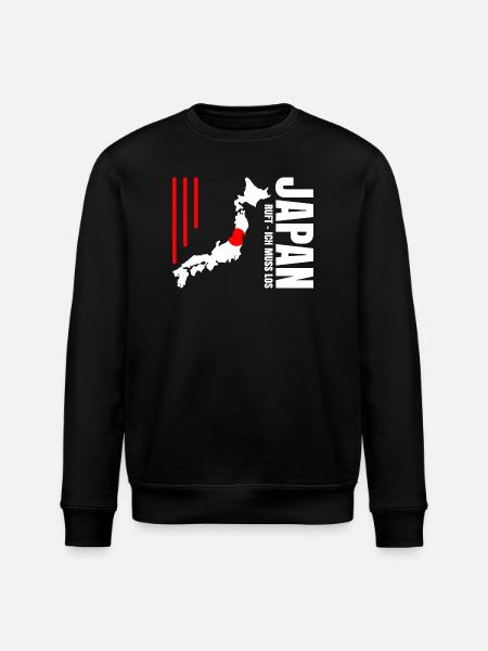 Emigrate to Japan - Stanley/Stella ROLLER Unisex Organic Sweatshirt - black