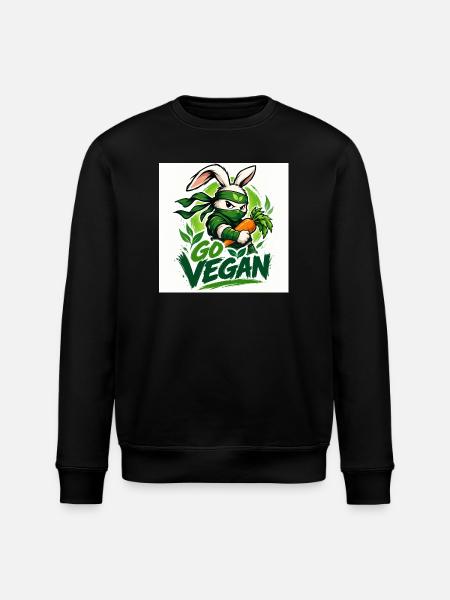 go vegan - Stanley/Stella ROLLER Unisex Organic Sweatshirt - black