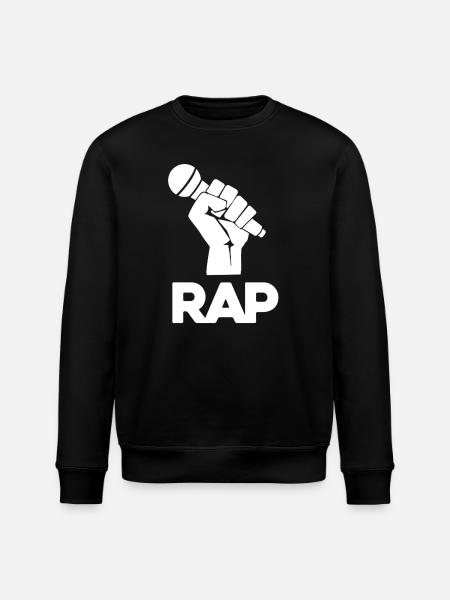 Silhouette du micro rap - Sweat bio ROLLER Stanley/Stella Unisexe - noir