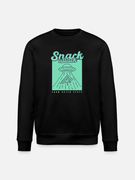 UFO Pizza Snack - Stanley/Stella Unisex Bio-Sweatshirt ROLLER - Schwarz