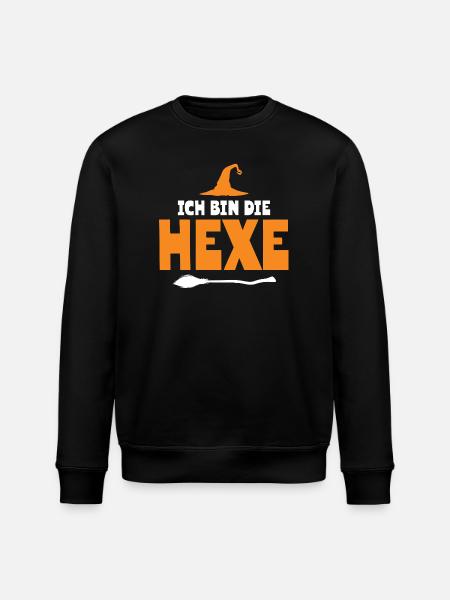 Halloween German Text Witch - Stanley/Stella Unisex Bio-Sweatshirt ROLLER - Schwarz
