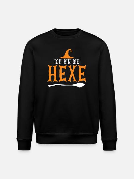 Halloween German Text Witch - Stanley/Stella Unisex Bio-Sweatshirt ROLLER - Schwarz