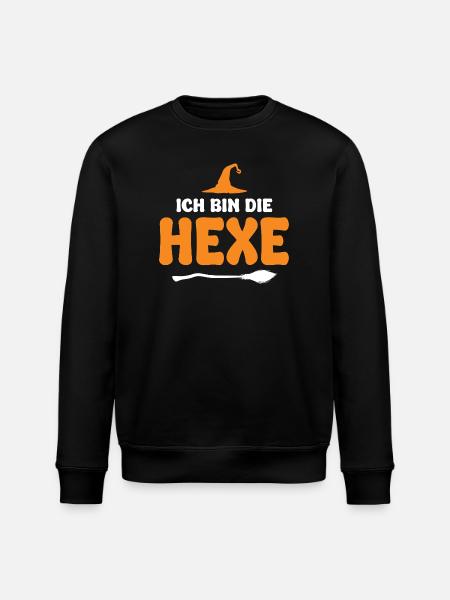 Halloween German Text Witch - Stanley/Stella Unisex Bio-Sweatshirt ROLLER - Schwarz