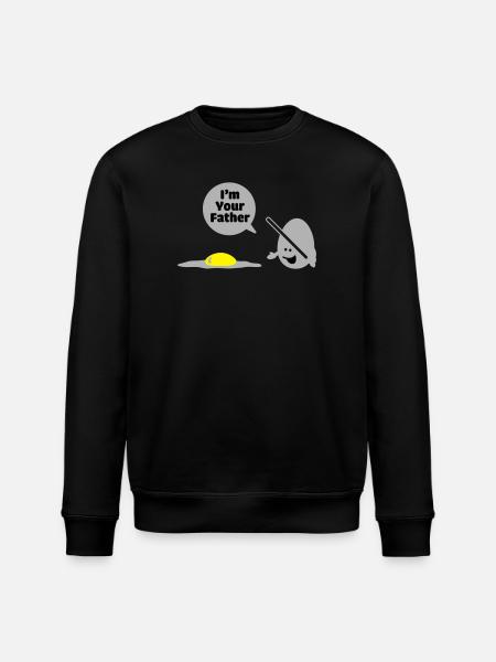 egg vader - Stanley/Stella ROLLER Unisex Organic Sweatshirt - black