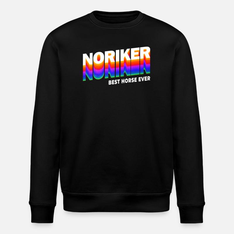 Noriker Pferde Design / Geschenkidee - Stanley/Stella Unisex Bio-Sweatshirt ROLLER - Schwarz