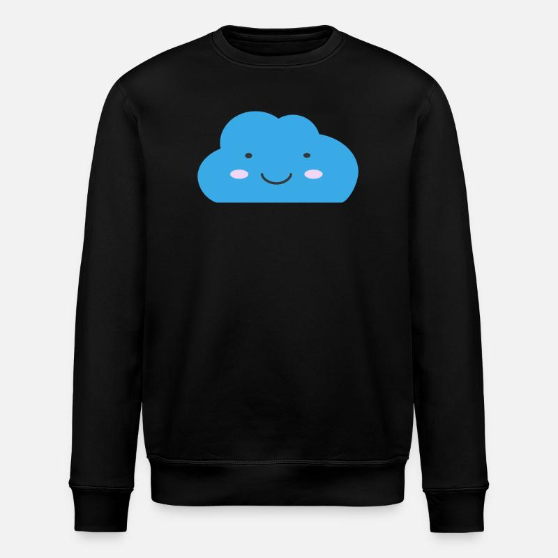 Kawaii-Wolke - Stanley/Stella Unisex Bio-Sweatshirt ROLLER - Schwarz