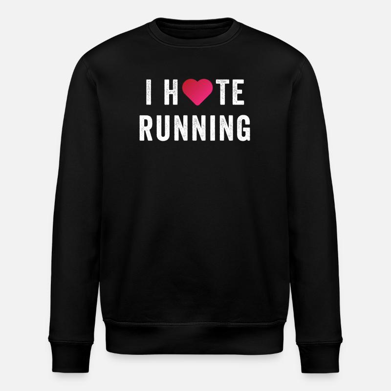 I Love/Hate Running - Stanley/Stella ROLLER Unisex Organic Sweatshirt - black