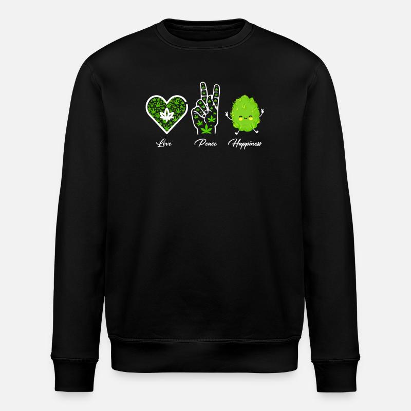 Amour, Paix et Bonheur - Sweat bio ROLLER Stanley/Stella Unisexe - noir