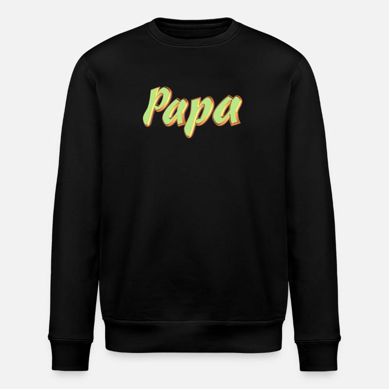 Pet Name Dad 3D Style - Stanley/Stella ROLLER Unisex Organic Sweatshirt - black