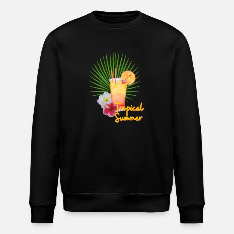 L’été tropical - Sweat bio ROLLER Stanley/Stella Unisexe - noir