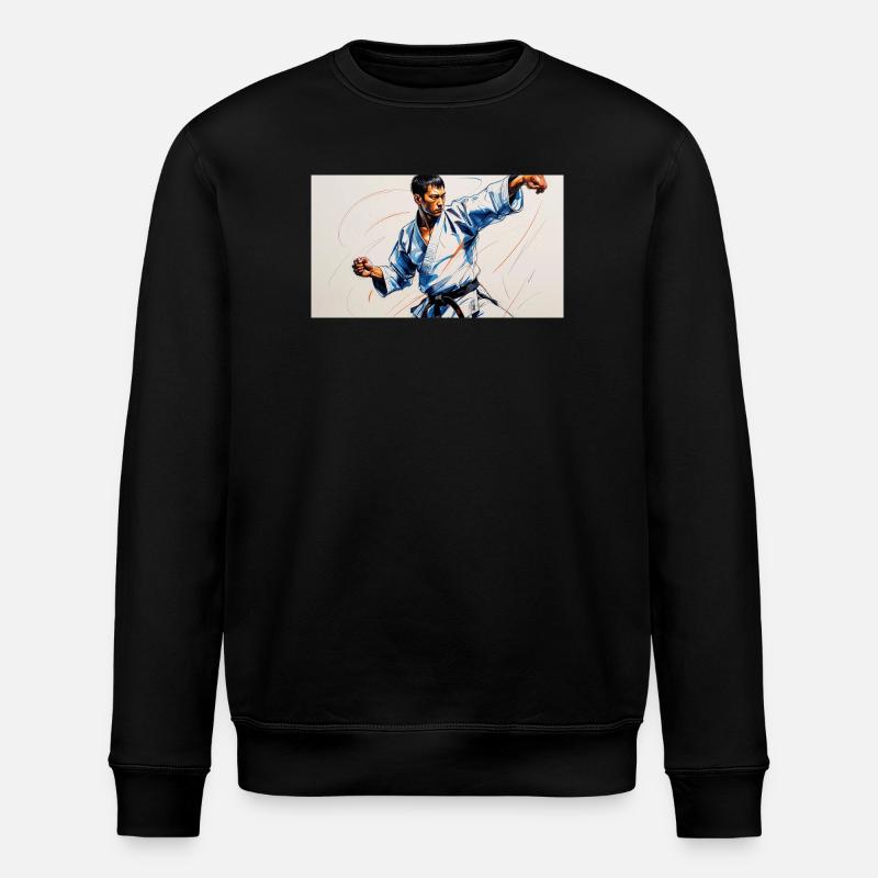 Kampfkunst und japanische Dynamik - Stanley/Stella Unisex Bio-Sweatshirt ROLLER - Schwarz
