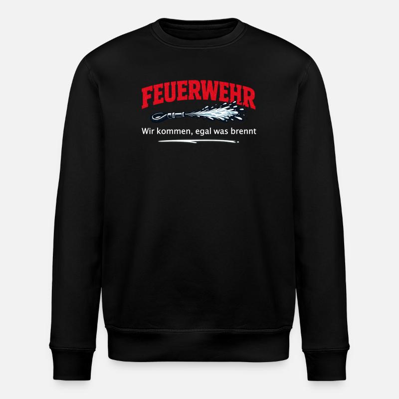 Feuerwehr Einsatz Wir kommen - Stanley/Stella Unisex Bio-Sweatshirt ROLLER - Schwarz