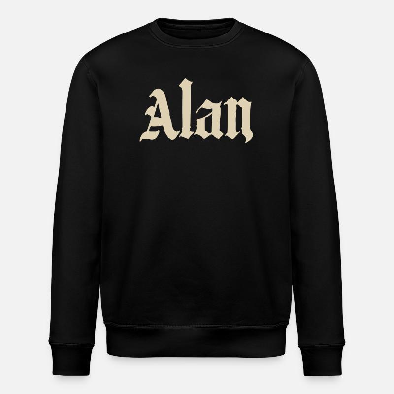 Alan Gothic Lettering - Stanley/Stella ROLLER Unisex Organic Sweatshirt - black