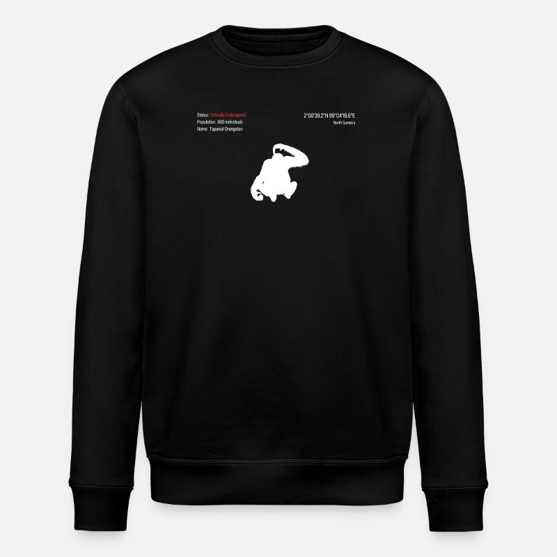 Orang-Utan - Stanley/Stella Unisex Bio-Sweatshirt ROLLER - Schwarz