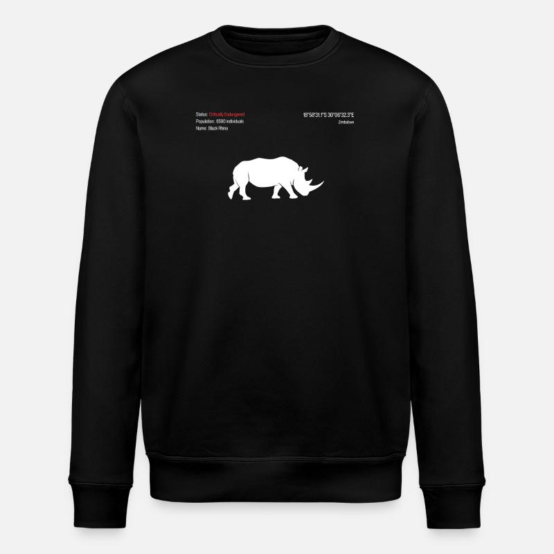 Rhinocéros - Sweat bio ROLLER Stanley/Stella Unisexe - noir