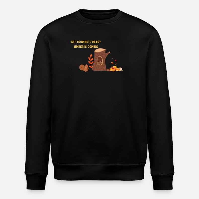 Nuts for winter - Stanley/Stella ROLLER Unisex Organic Sweatshirt - black