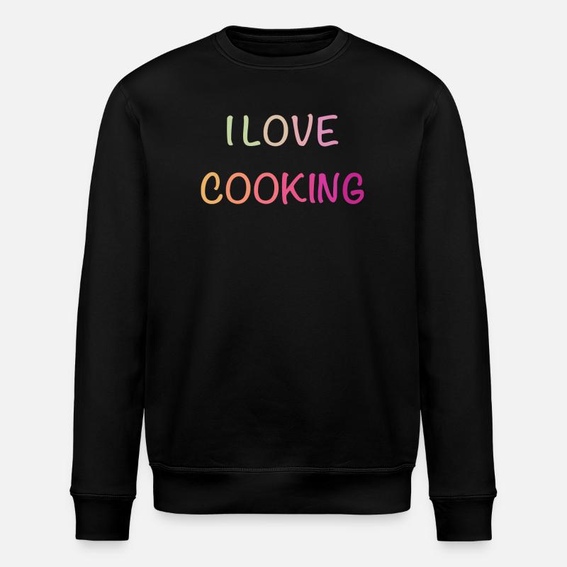 Pastell-Liebe Kochen Shirt - Stanley/Stella Unisex Bio-Sweatshirt ROLLER - Schwarz